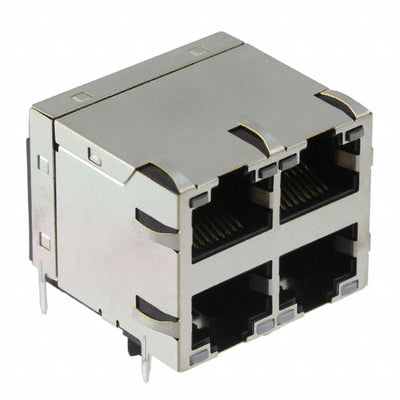 JXC0-0351NL by Pulse Electronics - CONNECTOR JACK 4PORT 1000 BASE-T PCB