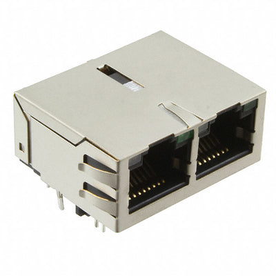 JXG0-0129NL by Pulse Electronics - CONNECTOR JACK 2PORT 1000 BASE-T PCB