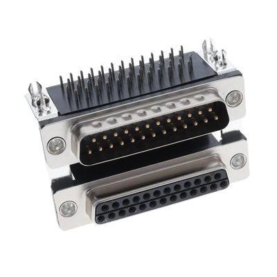 K42X-B25S/P-A4N by Kycon, Inc. - CONNECTOR D-SUB PLUG/RCPT 25P RA SLDR