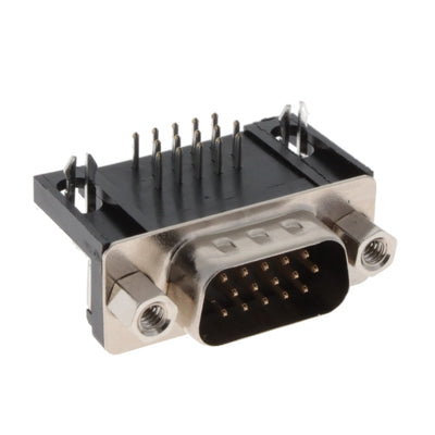 K66X-E15P-NJ by Kycon, Inc. - CONNECTOR D-SUB HD PLUG 15P R/A SLDR