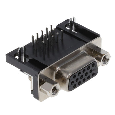 K66X-E15S-NJ30 by Kycon, Inc. - CONNECTOR D-SUB HD RCPT 15P R/A SLDR