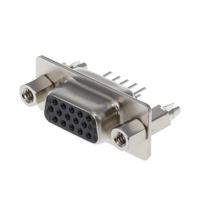 K86X-ED-15S-BRJ by Kycon, Inc. - CONNECTOR D-SUB HD RCPT 15P VERT SLDR
