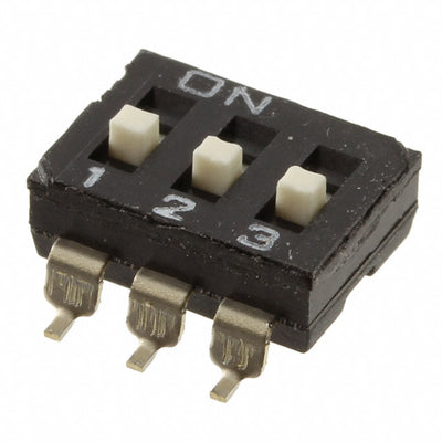 KAE03LGGT by E-Switch - SWITCH SLIDE DIP SPST 25MA 24V