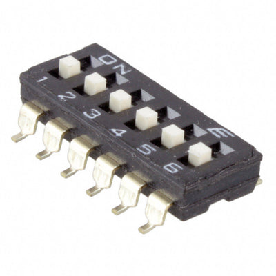 KAE06LGGT by E-Switch - SWITCH SLIDE DIP SPST 25MA 24V