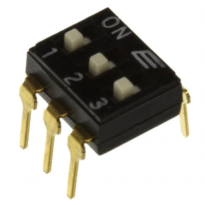 KAJ03LAGT by E-Switch - SWITCH SLIDE DIP SPST 25MA 24V