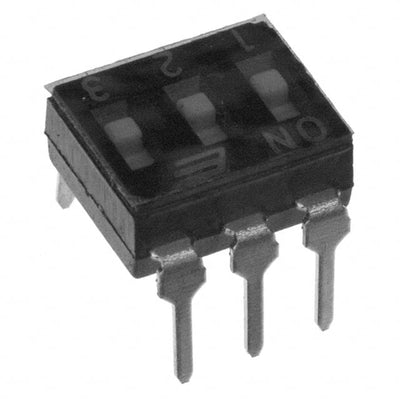 KAJ03TAGT by E-Switch - SWITCH SLIDE DIP SPST 25MA 24V