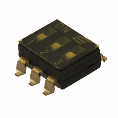 KAJ03TGGT by E-Switch - SWITCH SLIDE DIP SPST 25MA 24V