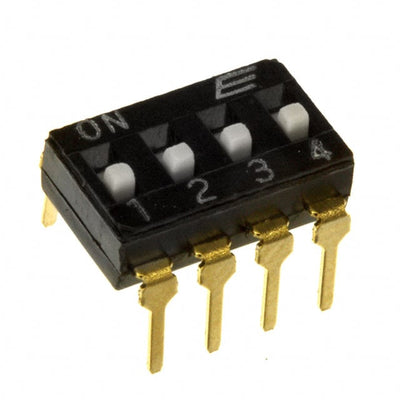 KAJ04LAGT by E-Switch - SWITCH SLIDE DIP SPST 25MA 24V