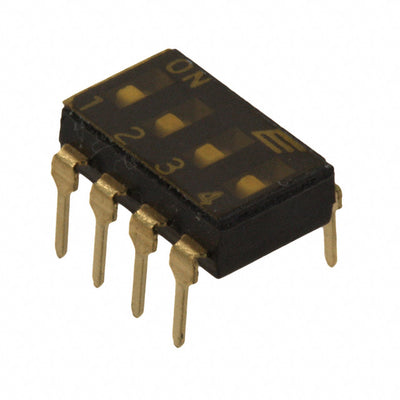 KAJ04TAGT by E-Switch - SWITCH SLIDE DIP SPST 25MA 24V