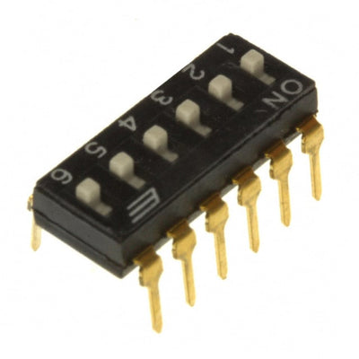 KAJ06LAGT by E-Switch - SWITCH SLIDE DIP SPST 25MA 24V