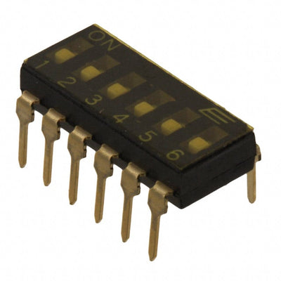 KAJ06TAGT by E-Switch - SWITCH SLIDE DIP SPST 25MA 24V