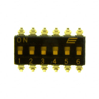 KAJ06TGGT by E-Switch - SWITCH SLIDE DIP SPST 25MA 24V