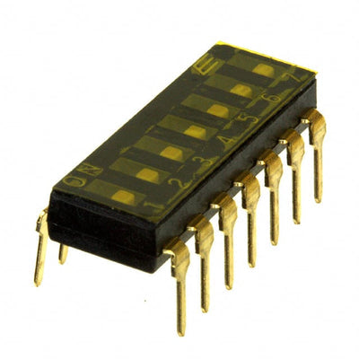 KAJ07TAGT by E-Switch - SWITCH SLIDE DIP SPST 25MA 24V