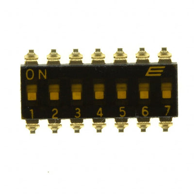 KAJ07TGGT by E-Switch - SWITCH SLIDE DIP SPST 25MA 24V