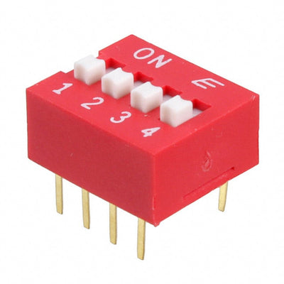 KAS1104ET by E-Switch - SWITCH SLIDE DIP SPST 25MA 24V