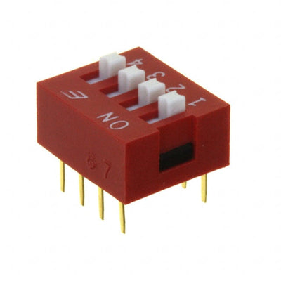 KAS1104E by E-Switch - SWITCH SLIDE DIP SPST 25MA 24V
