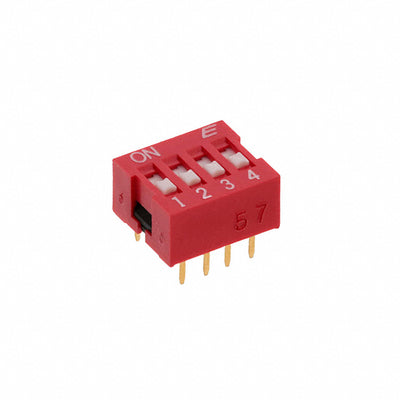KAS1104RT by E-Switch - SWITCH SLIDE DIP SPST 25MA 24V