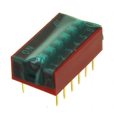 KAS1106ET by E-Switch - SWITCH SLIDE DIP SPST 25MA 24V