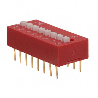 KAS1108ET by E-Switch - SWITCH SLIDE DIP SPST 25MA 24V
