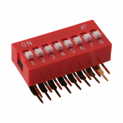 KAS2108ET by E-Switch - SWITCH SLIDE DIP SPST 25MA 24V