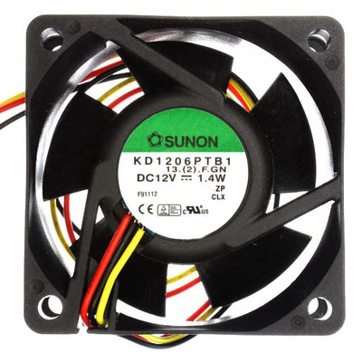 KD1206PTB1 (2).F.GN by Sunon Fans - FAN AXIAL 60X25MM 12VDC WIRE