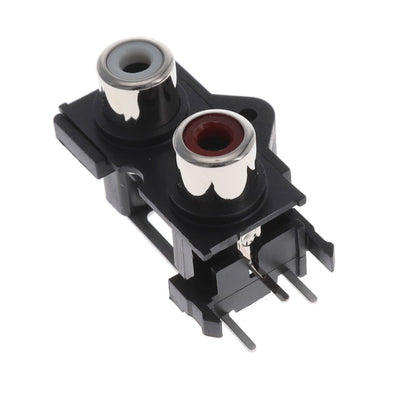 KLP42X-60-W/R by Kycon, Inc. - STK RCA JACK 2X1 WHT OVR RED ROH