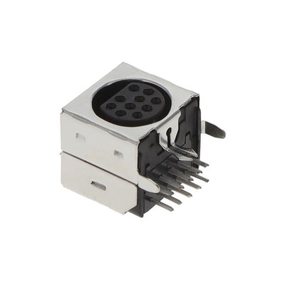 KMDGX-10S-BS by Kycon, Inc. - CONNECTOR RECPT FMALE MINI DIN 10P SLD