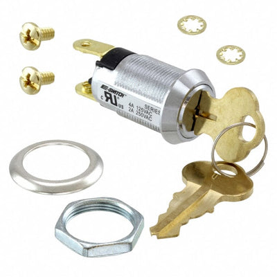 KO128E2007 by E-Switch - SWITCH KEYLOCK 2POS SPST 4A 125V