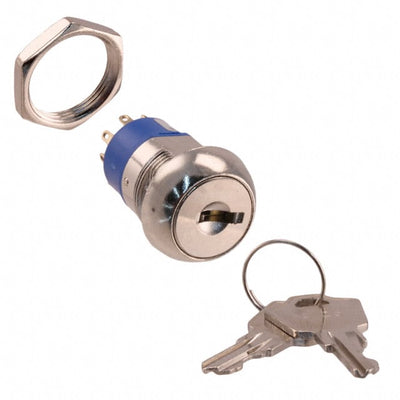 KO130BA126 by E-Switch - SWITCH KEYLOCK 3POS DP3T 4A 125V