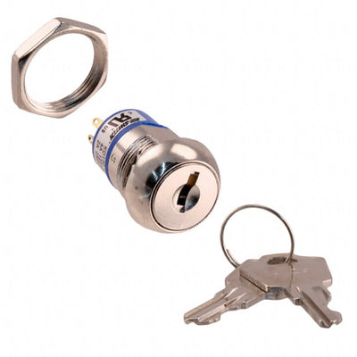 KO130QA126 by E-Switch - SWITCH KEYLOCK 2POS DPDT 4A 125V