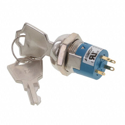 KO130Z4A126 by E-Switch - SWITCH KEYLOCK 3POS SP3T 4A 125V