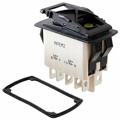 KR46CAKLLG by APEM Inc. - ROCKER SWITCH DPDT10A 24V