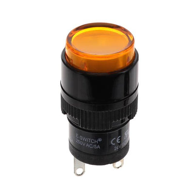 L16PLR10KYELYELCONCAVE by E-Switch - LED PANEL INDICATOR YELLOW 24V