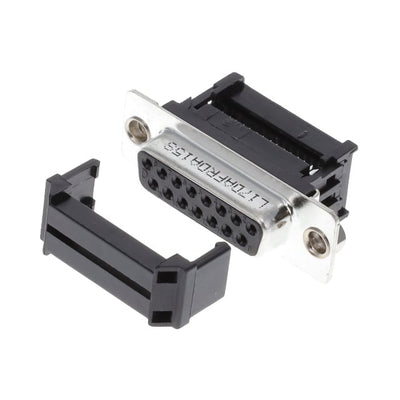 L17DAFRDA15S by Amphenol ICC (Commercial Products) - CONNECTOR D-SUB RCPT 15POS IDC