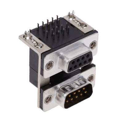 L17H2122120 by Amphenol ICC (Commercial Products) - CONNECTOR D-SUB PLUG/RCPT 9P R/A SLDR