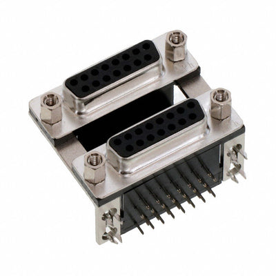 L17H2440131 by Amphenol ICC (Commercial Products) - CONNECTOR D-SUB RCPT 15POS R/A SLDR