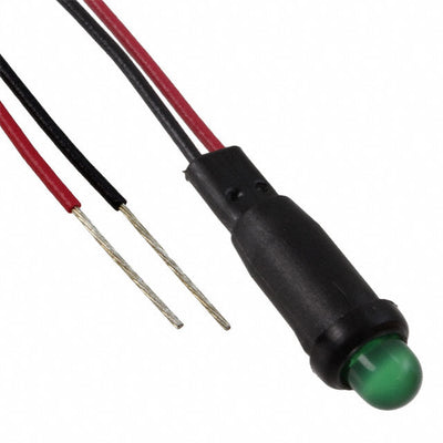 L59D-G24-W by Visual Communications Company - VCC - IND LIGHT SNAPFIT 1/4"" GRN DIFF