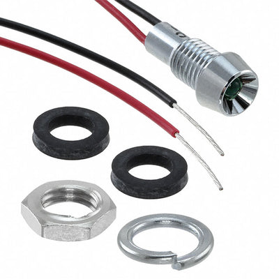 L60D-G28-W by Visual Communications Company - VCC - PMI 5.9MM 565NM GRN 28V WT 6"" LD