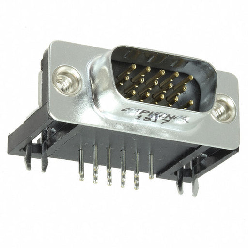 L717HDE15PD1CH4R by Amphenol ICC (Commercial Products) - CONNECTOR D-SUB HD PLUG 15P R/A SLDR