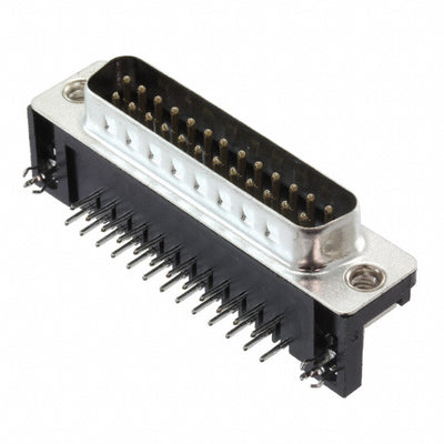 L717SDB25PA4CH4R by Amphenol ICC (Commercial Products) - CONNECTOR D-SUB PLUG 25POS R/A SLDR