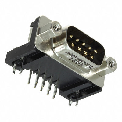L717SDE09P1ACH4F by Amphenol ICC (Commercial Products) - CONNECTOR D-SUB PLUG 9POS R/A SLDR