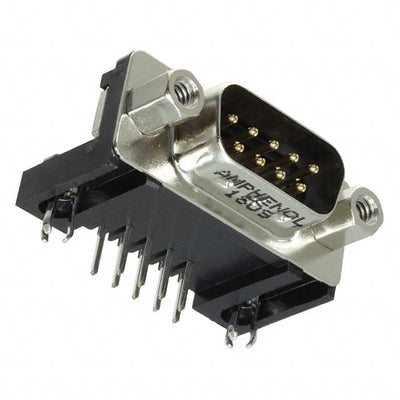 L717SDE09PA4CH4RC309 by Amphenol ICC (Commercial Products) - CONNECTOR D-SUB PLUG 9POS R/A SLDR