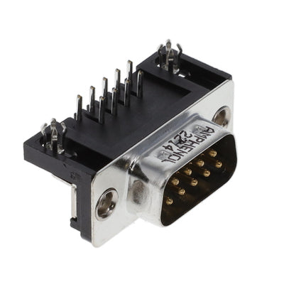 L717SDE09PA4CH3R by Amphenol ICC (Commercial Products) - CONNECTOR D-SUB PLUG 9POS R/A SLDR