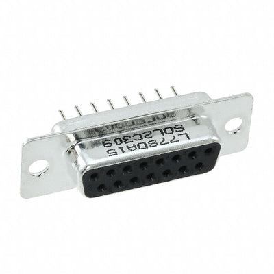 L77SDA15SOL2C309 by Amphenol ICC (Commercial Products) - CONNECTOR D-SUB RCPT 15POS VERT SLDR