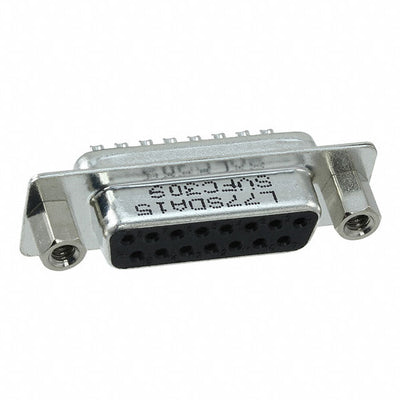 L77SDA15SVFC309 by Amphenol ICC (Commercial Products) - CONNECTOR D-SUB RCPT 15POS SLDR CUP