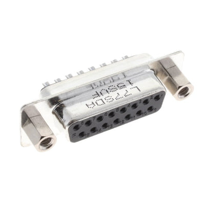 L77SDA15SVF by Amphenol ICC (Commercial Products) - CONNECTOR D-SUB RCPT 15POS SLDR CUP
