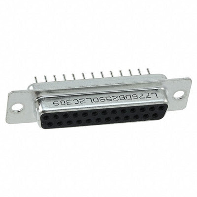 L77SDB25SOL2C309 by Amphenol ICC (Commercial Products) - CONNECTOR D-SUB RCPT 25POS VERT SLDR