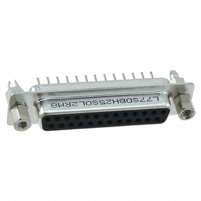 L77SDBH25SOL2RM8 by Amphenol ICC (Commercial Products) - CONNECTOR D-SUB RCPT 25POS VERT SLDR