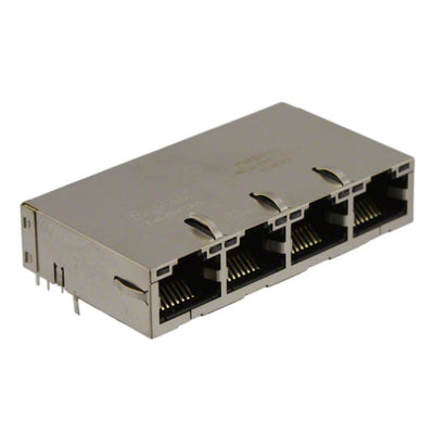 L826-1X4T-23-F by Bel Fuse Inc. - CONNECTOR JACK 4PORT 1000 BASE-T PCB