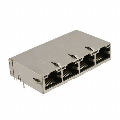 L826-1X4T-43-F by Bel Fuse Inc. - CONNECTOR JACK 4PORT 1000 BASE-T PCB